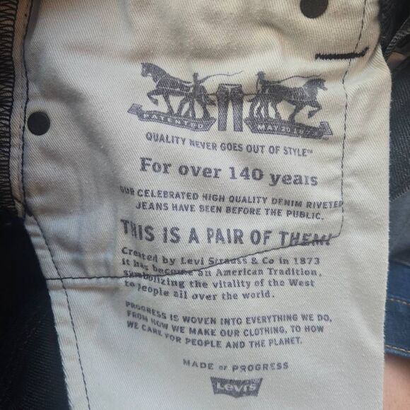 Levi's Strauss black slim straight denim men's jeans 28x30 - Picture 13 of 14